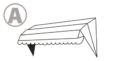 Small radius corner with short front arm canopy illustration