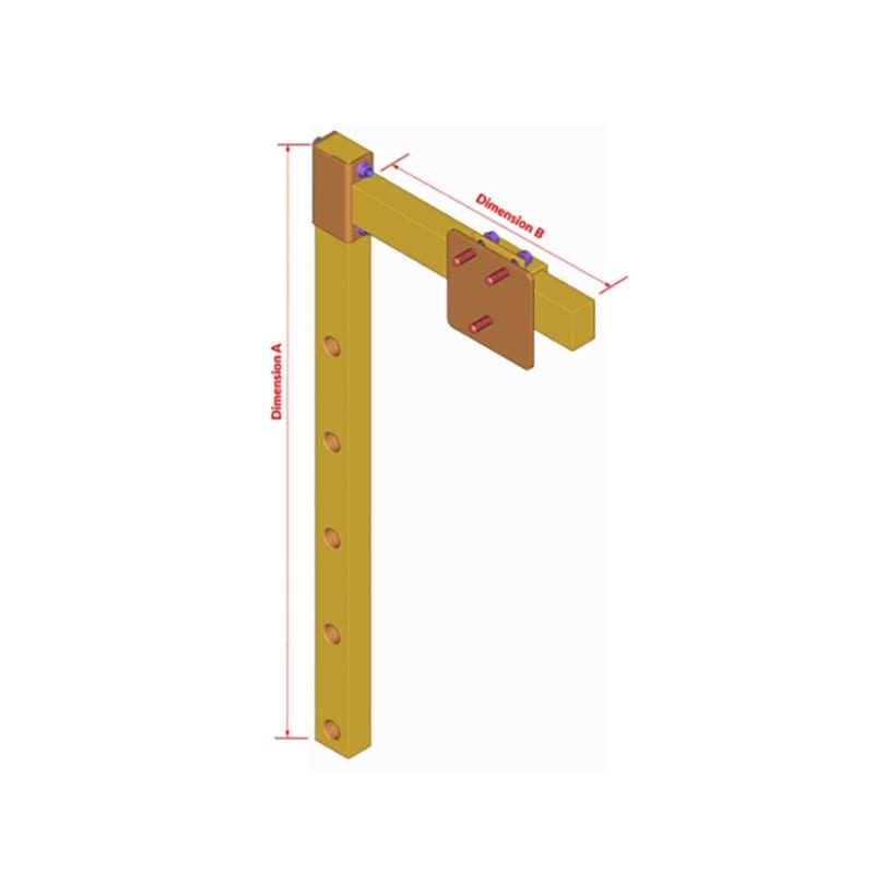 Spreader-sign bracket engineering diagram