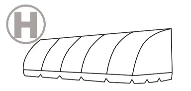 Fixed canopy with vertical hoops canopy illustration